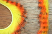 Кроличьи полоски Hareline Magnum Tiger Barred Strips Black/Orange/Tan