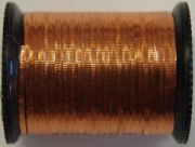 Тисненый люрекс Lagartun Metallic Flat Embossed Tinsel Medium 5 yd Plisse Copper