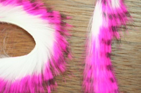 Кроличьи полоски Hareline Magnum Tiger Barred Strips Hot Pink/Black/White