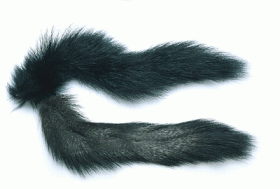   Veniard Grey Squirrel Tail Dyed Black New For