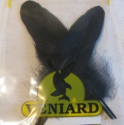 Перо гусиное маховое Veniard Goose Shoulder Soft Dyed Black