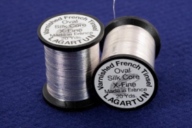 Овальный люрекс Lagartun Metallic Oval Tinsel X-Fine Silk Core 20 yd Silver