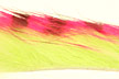 Кроличьи полоски Hareline Tiger Barred Rabbit Strips Hot Pink/Brown/Chartreuse