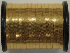   Lagartun Metallic Flat Embossed Tinsel Medium 5 yd Satin Gold